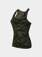 FoxTank - Women's Studded Camo Tank Top