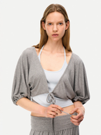 SilkTouch - Women's Contrast Balloon Sleeve Cropped Knit Set